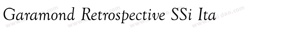 Garamond Retrospective SSi Italic字体转换